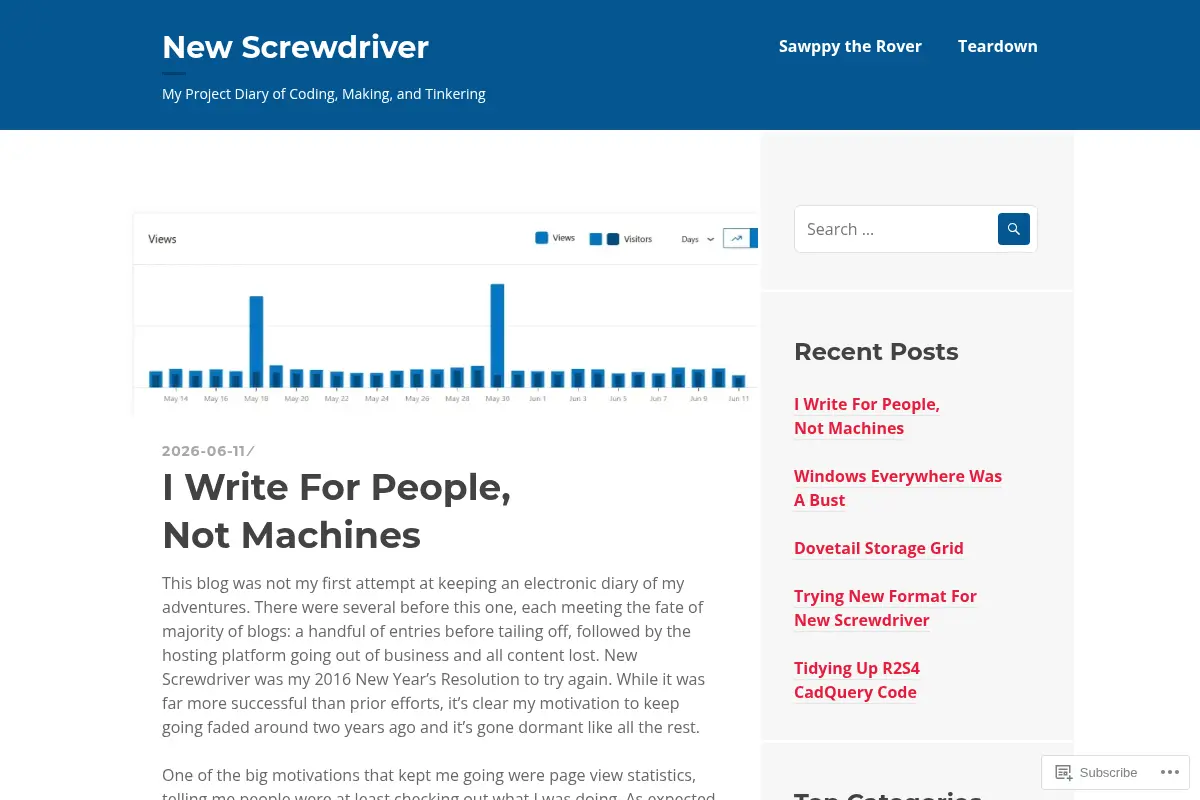 New Screwdriver – My Project Diary of Coding, Making, and Tinkering
