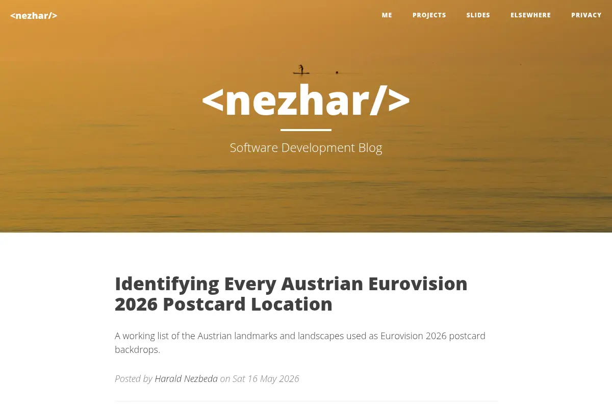 Harald Nezbeda - Software Development Blog