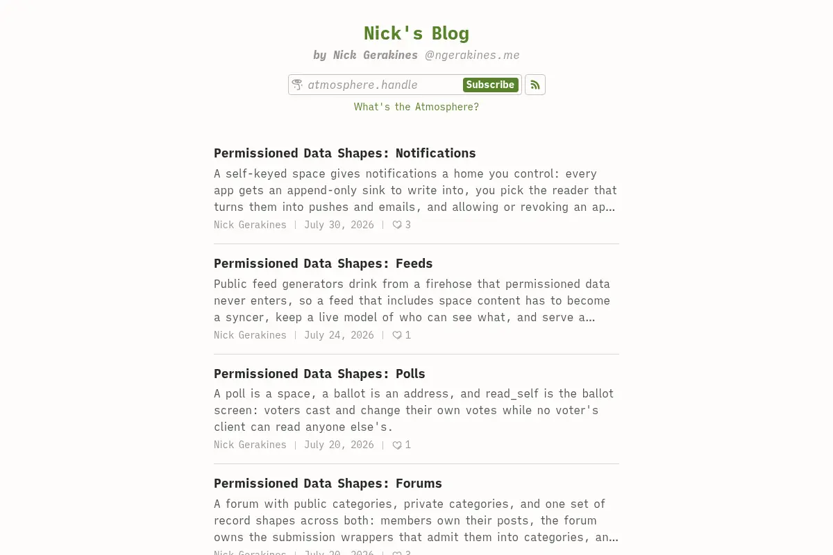 Nick's Blog