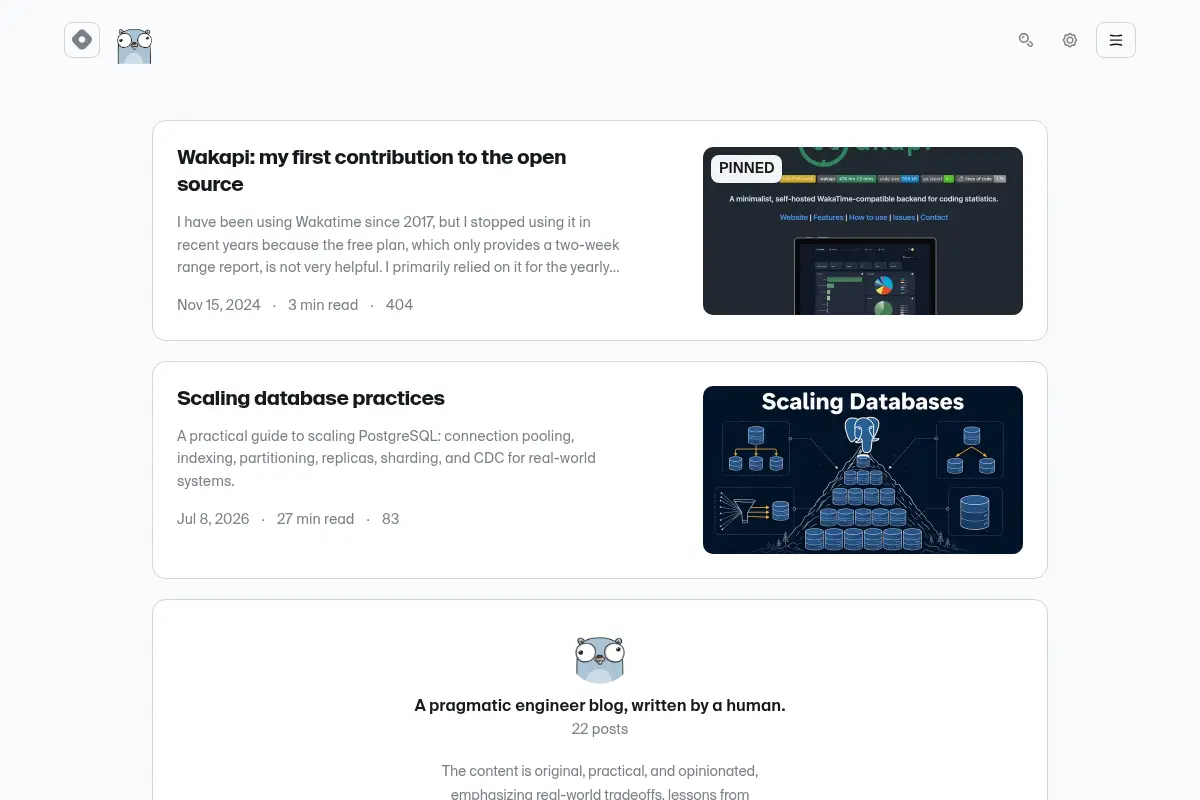 A pragmatic engineer blog, written by a human.