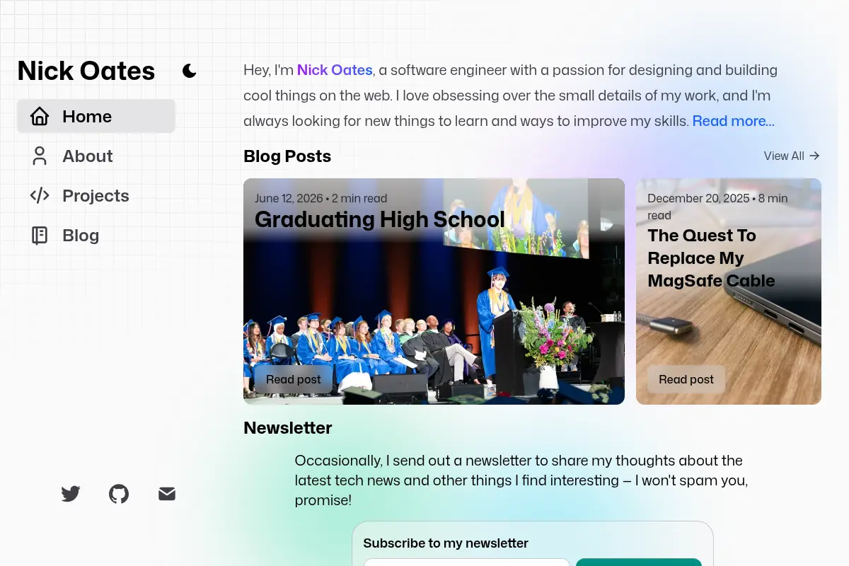 Nick Oates — Software Engineer