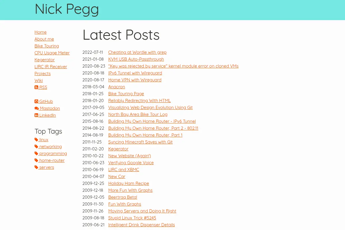 Nick Pegg's Blog