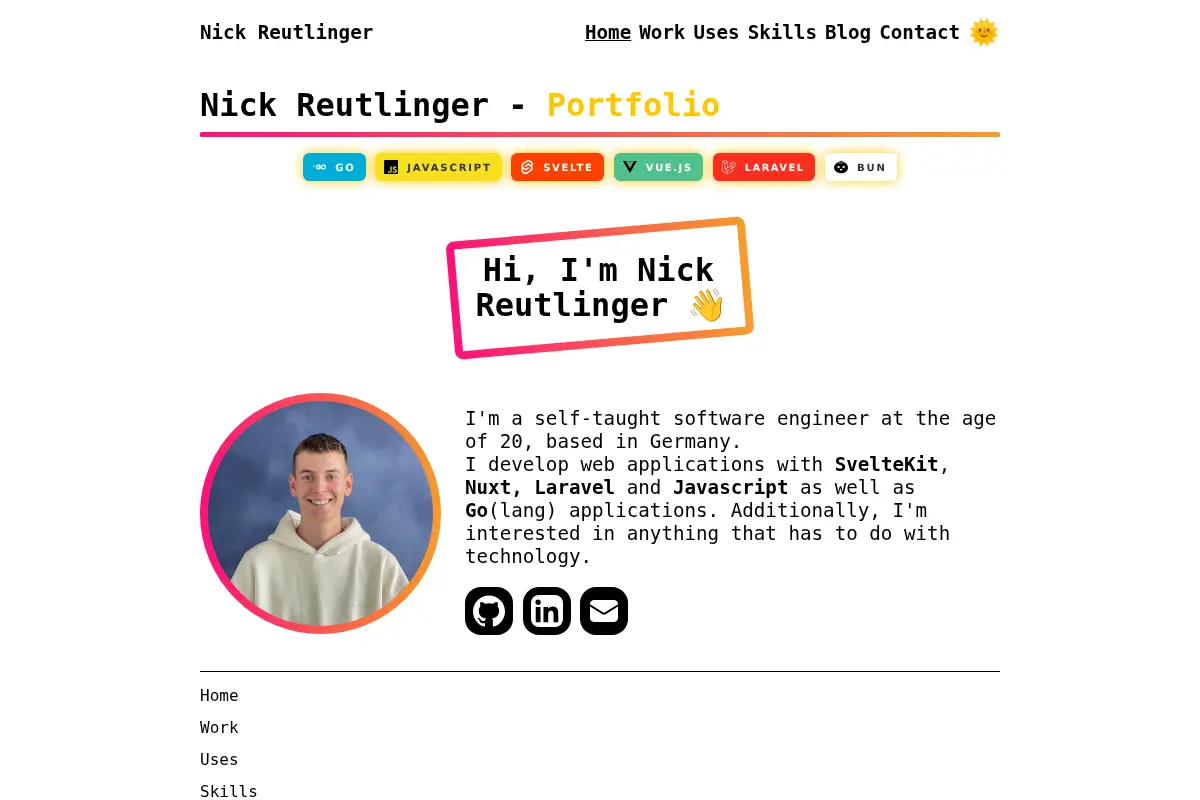 Nick Reutlinger - Portfolio