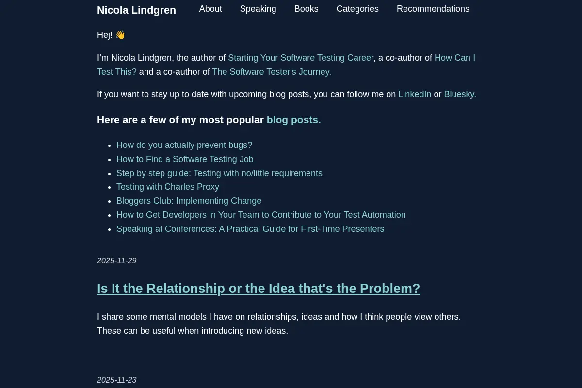 Nicola Lindgren – A journey through testing, automation, development and agile