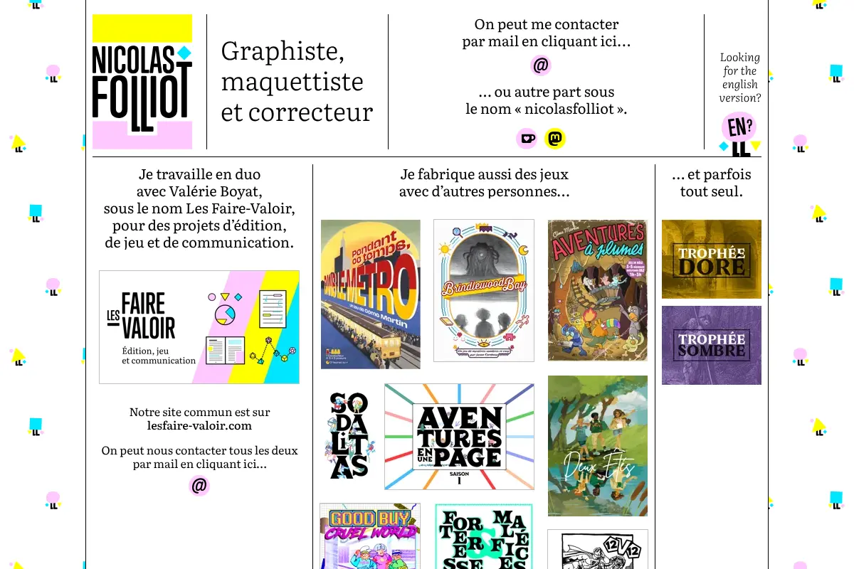 Nicolas Folliot • Graphiste, maquettiste et correcteur