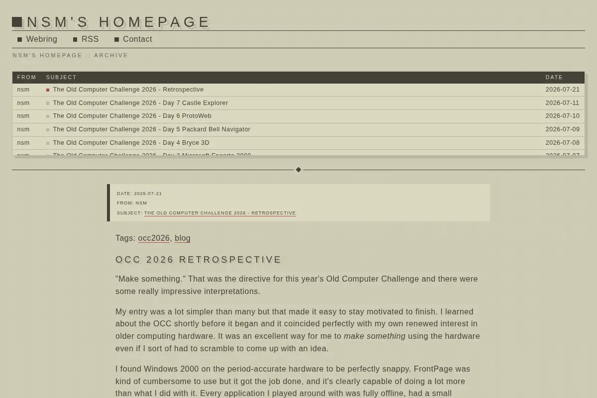 nsm's homepage