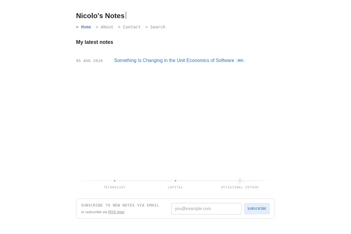 Nicolo's Notes