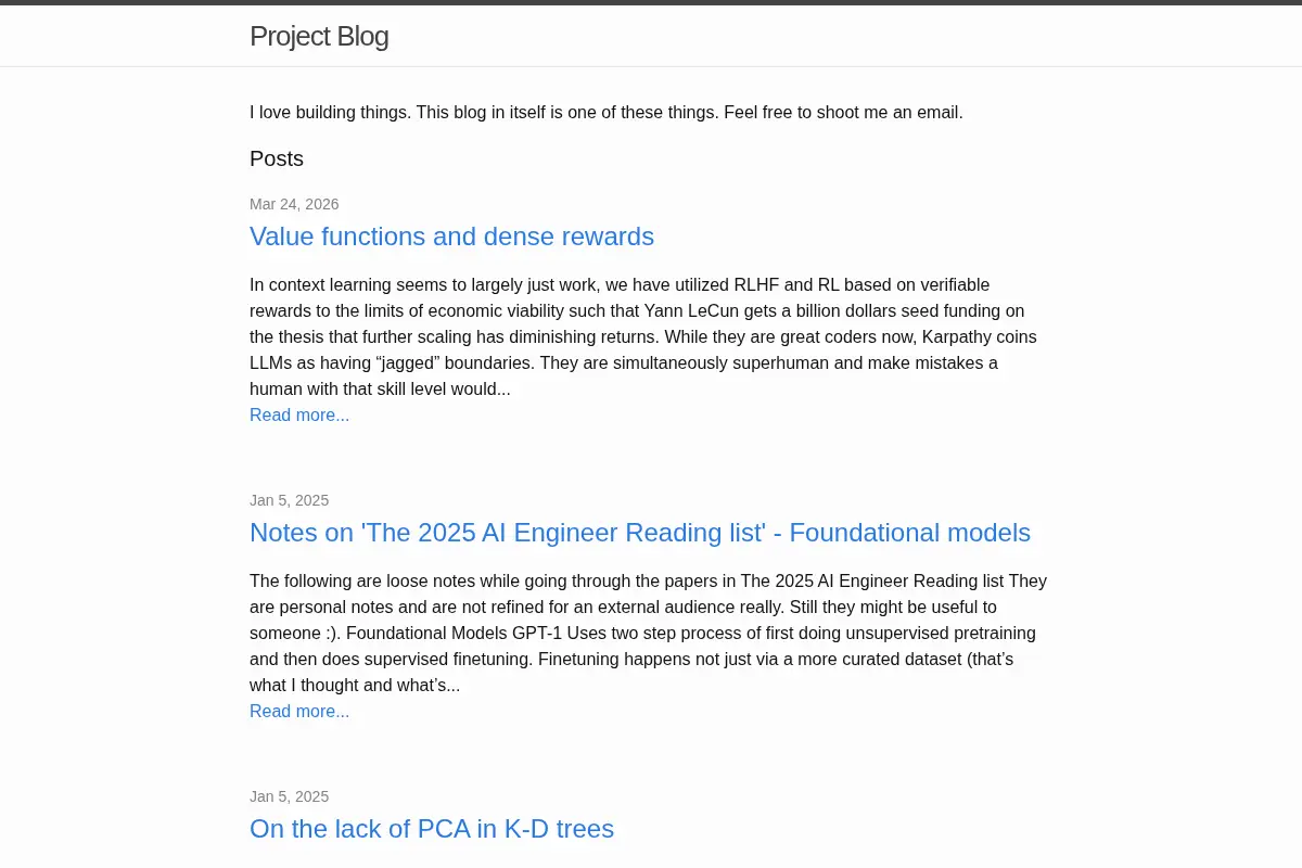 Project Blog