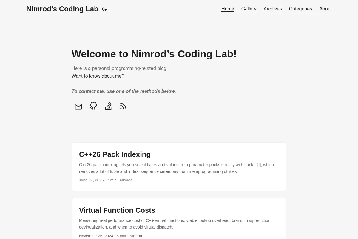 Nimrod's Coding Lab