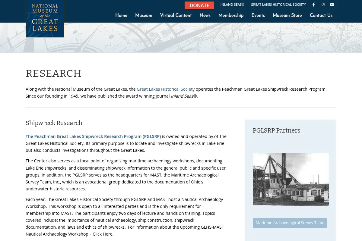 Research - National Museum of the Great Lakes