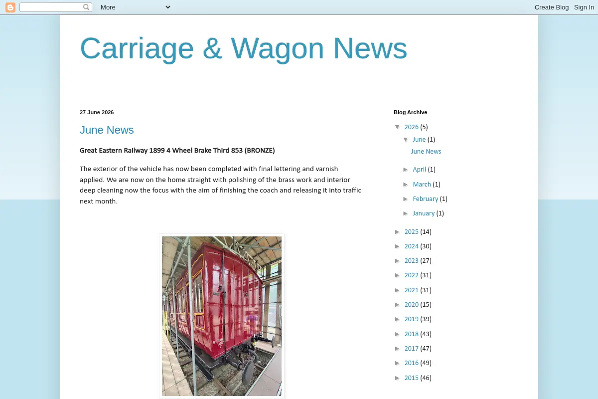 Carriage & Wagon News