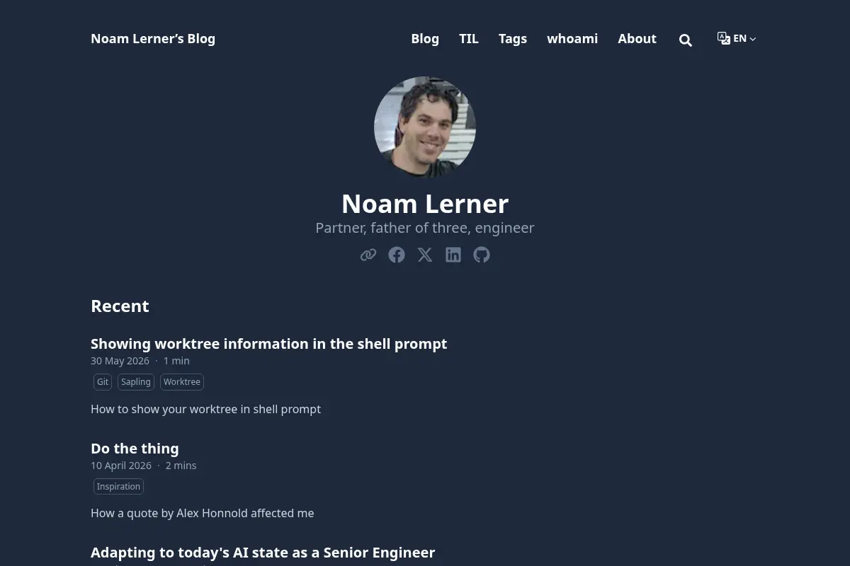 Noam Lerner's Blog