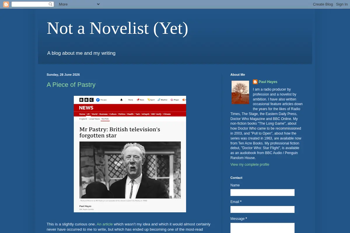 Not a Novelist (Yet)