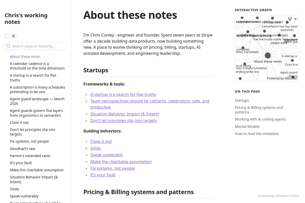 Chris's working notes