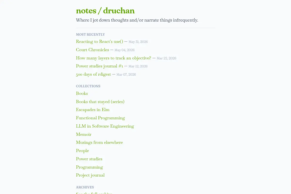 notes / druchan