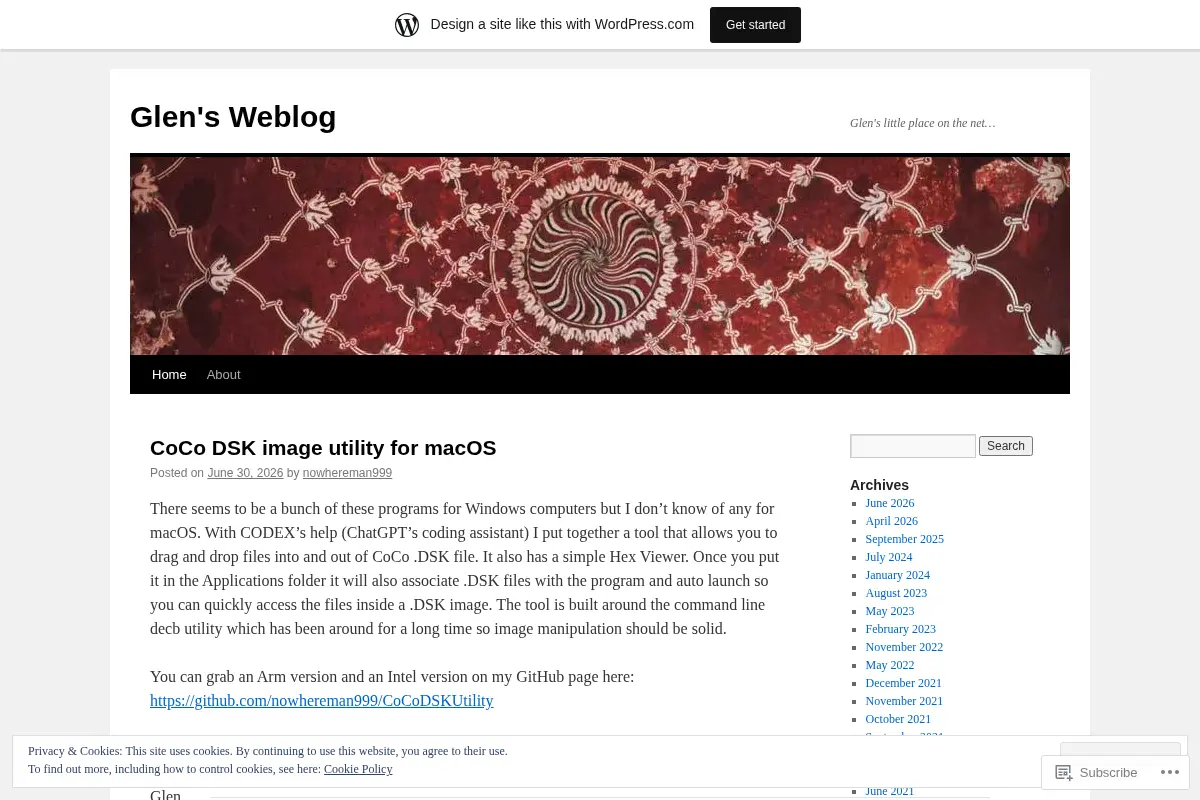 Glen's Weblog
