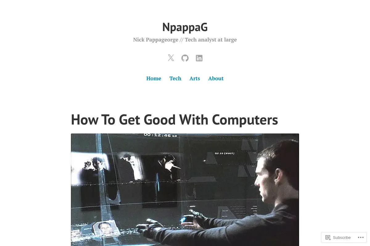 NpappaG – Nick Pappageorge // Tech analyst at large