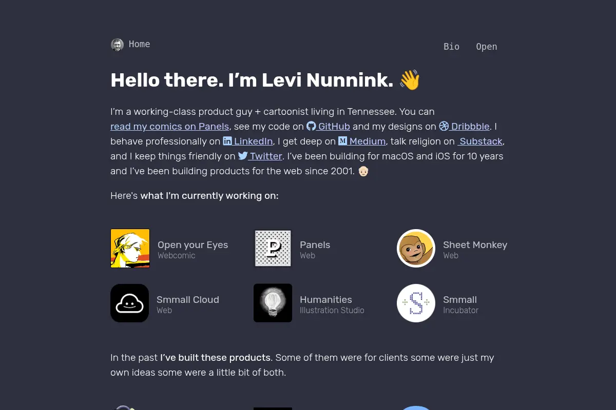 Levi Nunnink - Developer + Designer