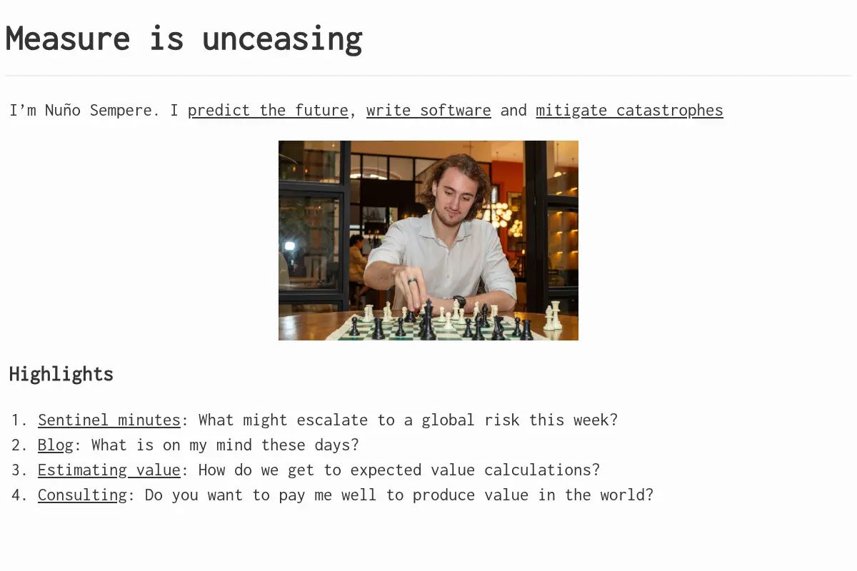 Measure is unceasing
