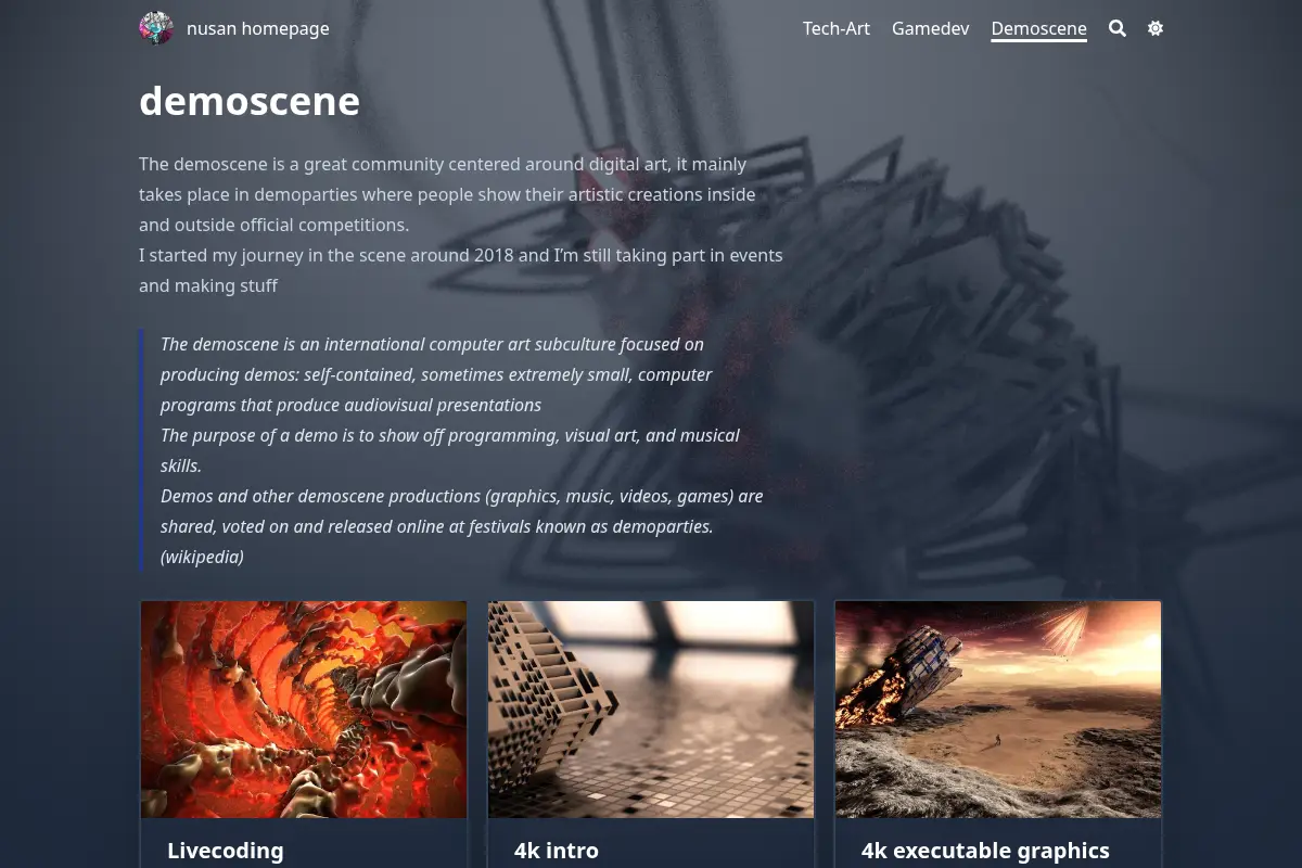 nusan demoscene page
