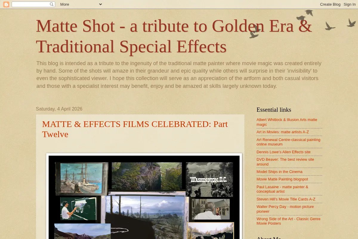 Matte Shot - a tribute to Golden Era & Traditional Special Effects