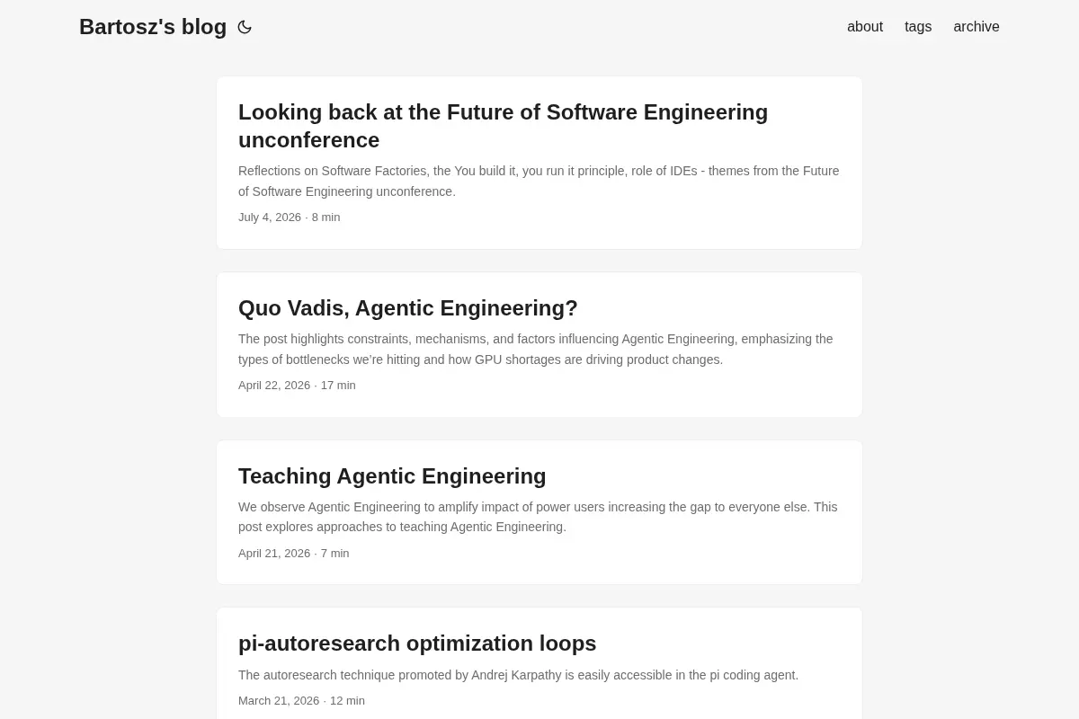 Bartosz's blog