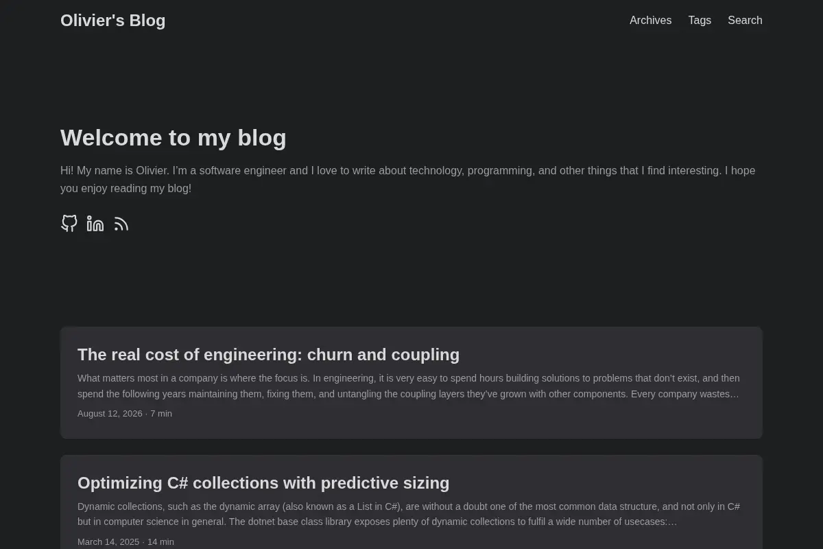 Olivier's Blog