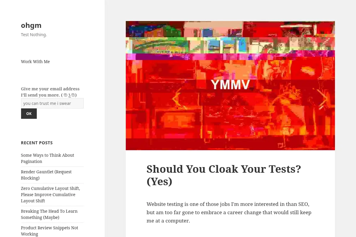 ohgm | Test Nothing.