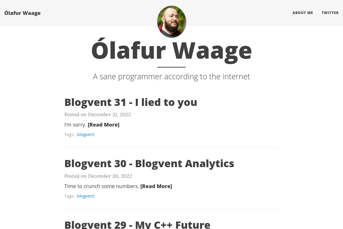 Ólafur Waage - Personal Blog