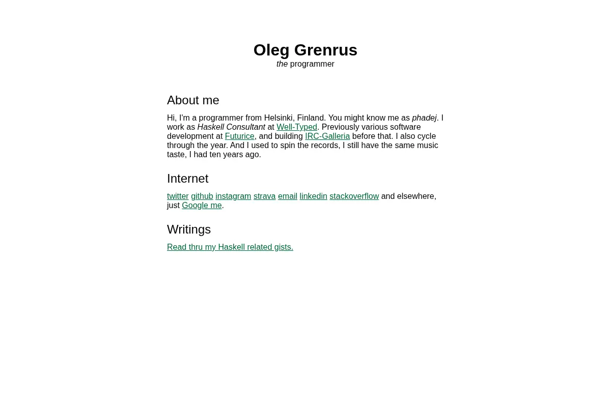 Oleg Grenrus - @phadej