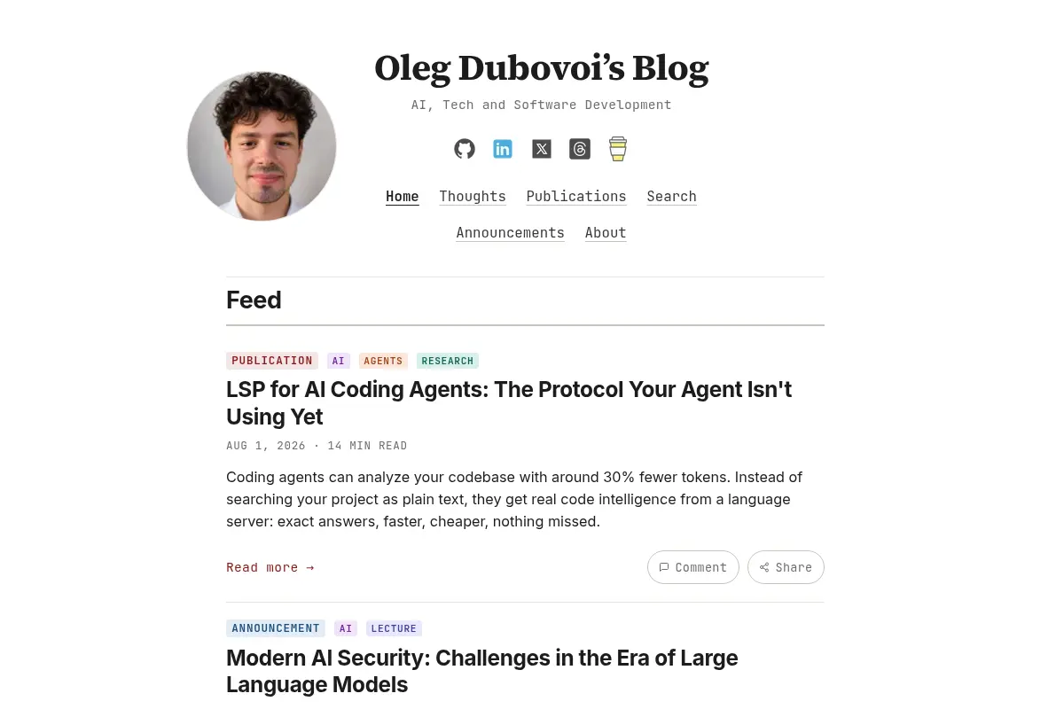 Oleg Dubovoi's Blog