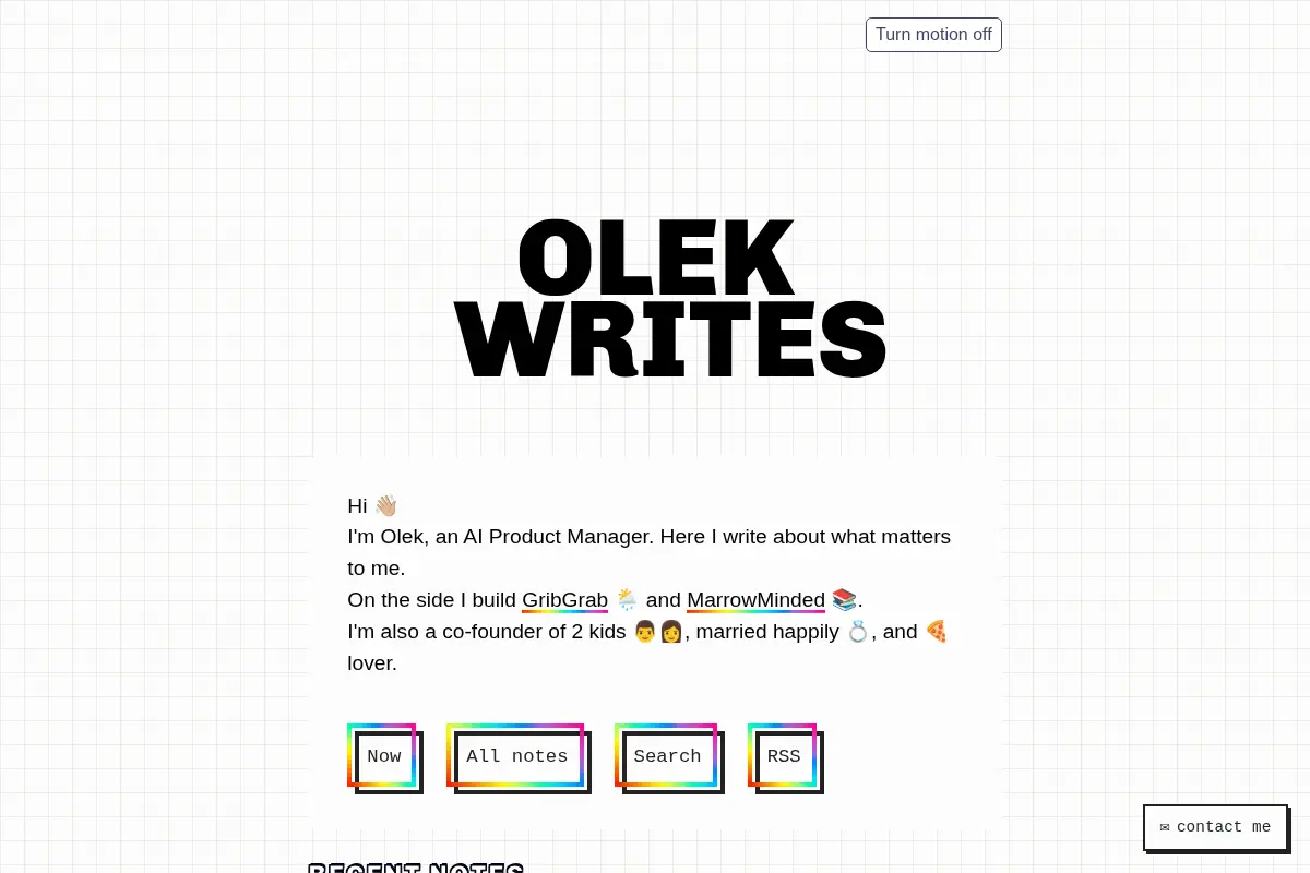 Olek Writes