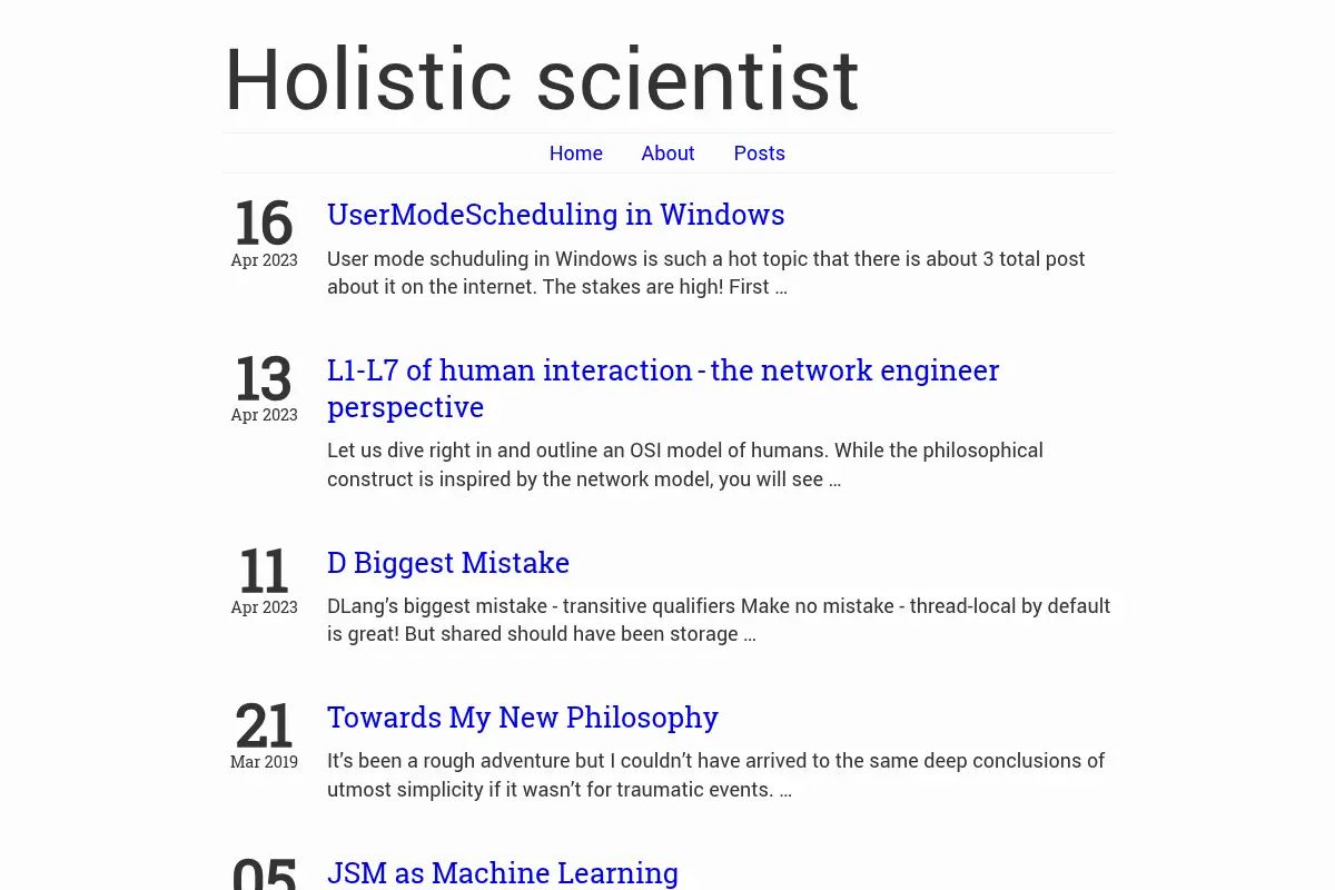 Holistic Scientist