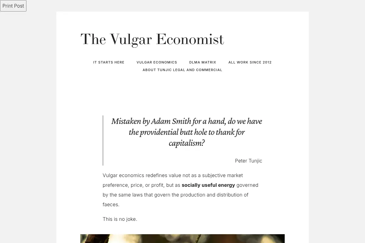 The Vulgar Economist