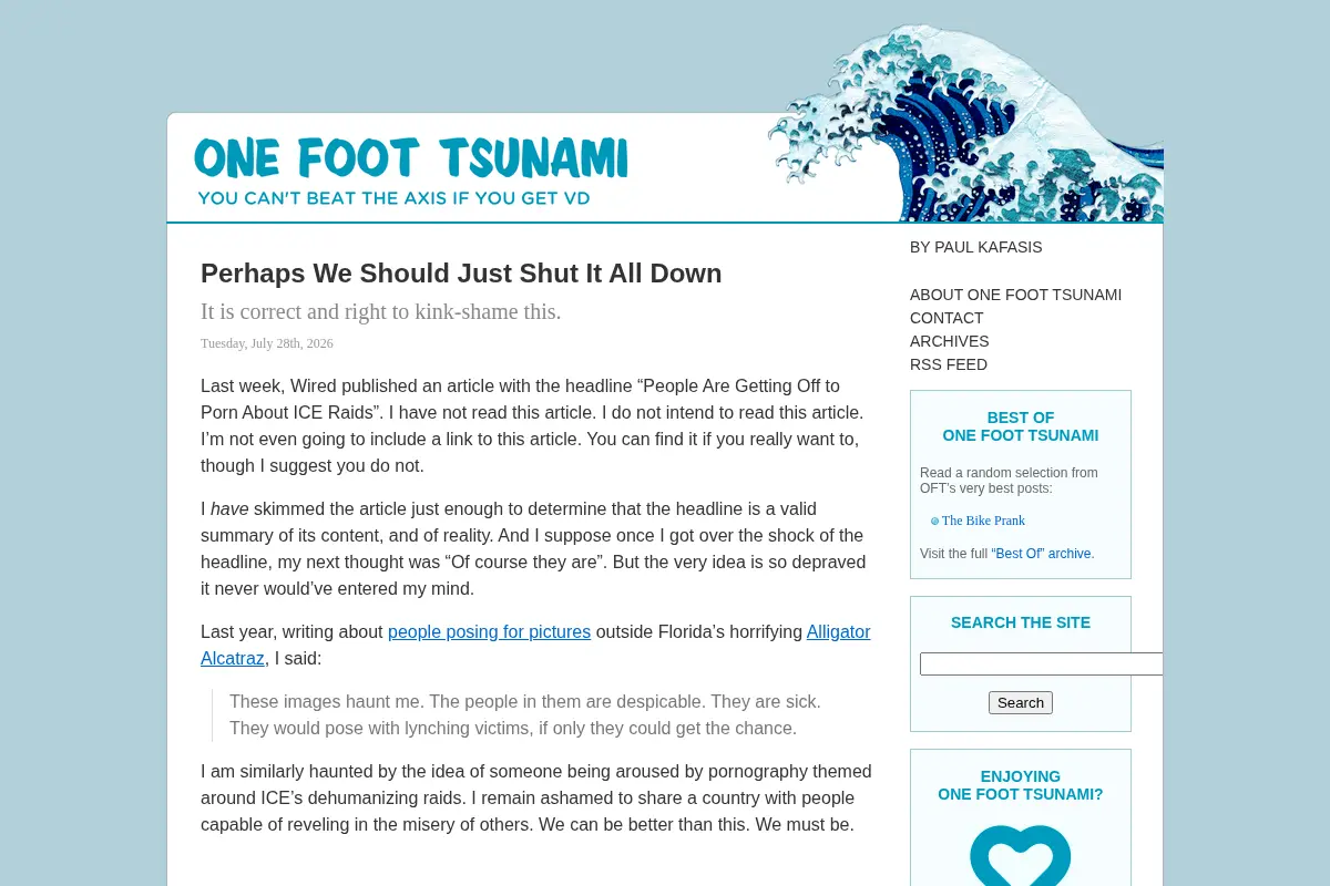 One Foot Tsunami by Paul Kafasis