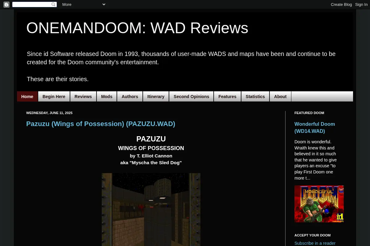 ONEMANDOOM: WAD Reviews
