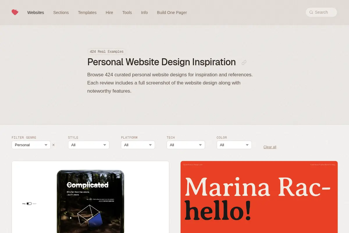 Personal Website Design Inspiration