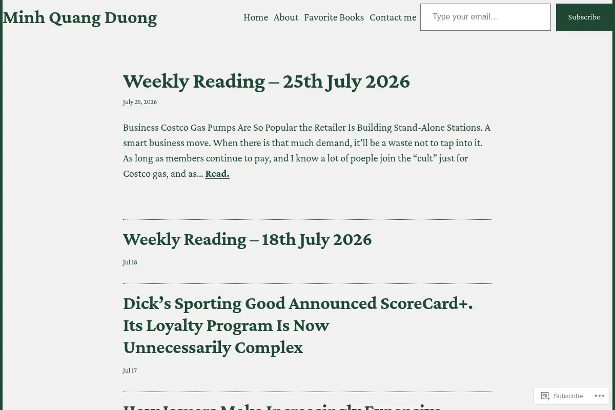 Minh Quang Duong's Blog