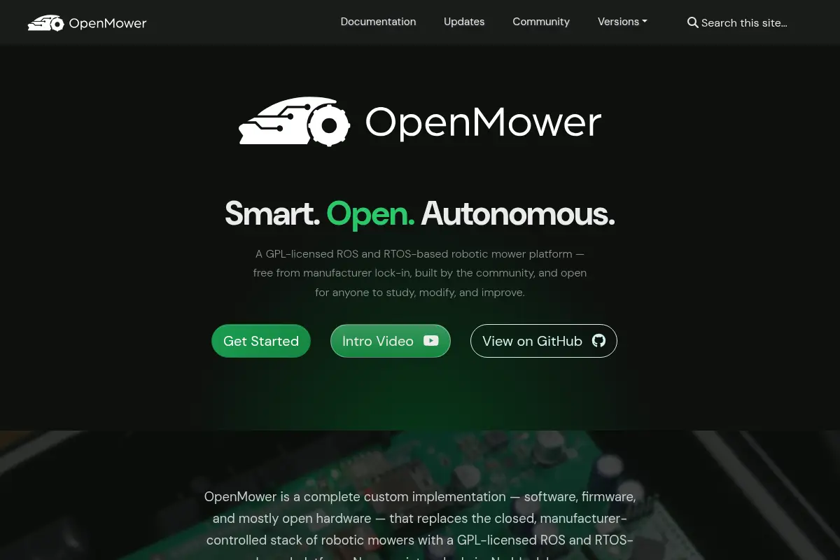 OpenMower — Open Source RTK GPS Robotic Mower