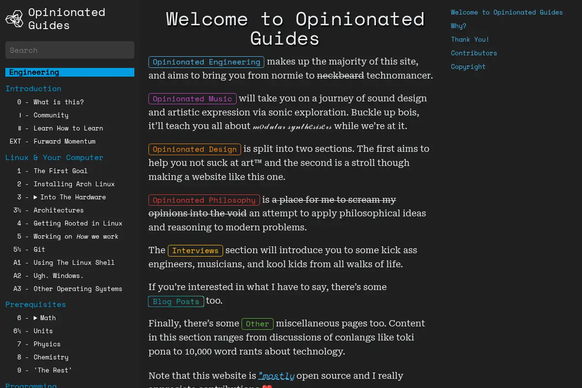 Opinionated Guides