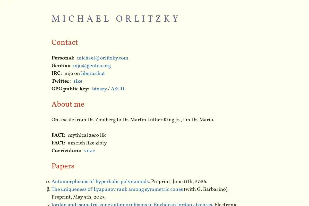 Michael Orlitzky