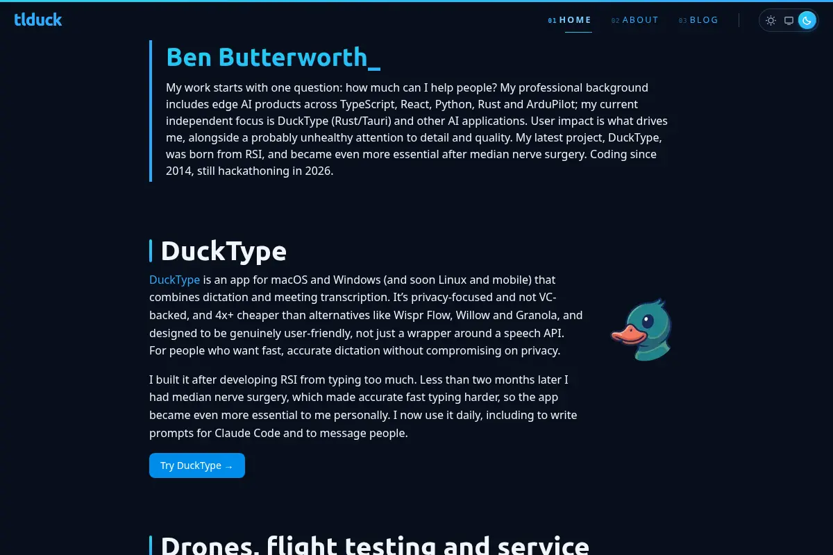 Ben Butterworth · tlduck