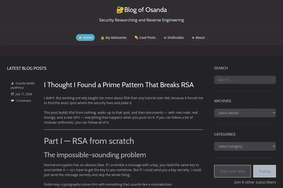 Osanda's Security Research Blog