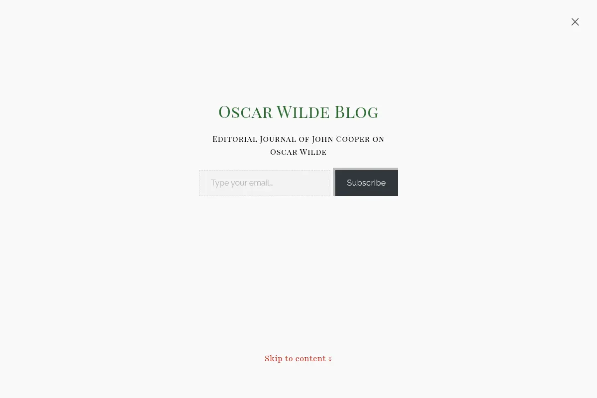 Oscar Wilde Blog