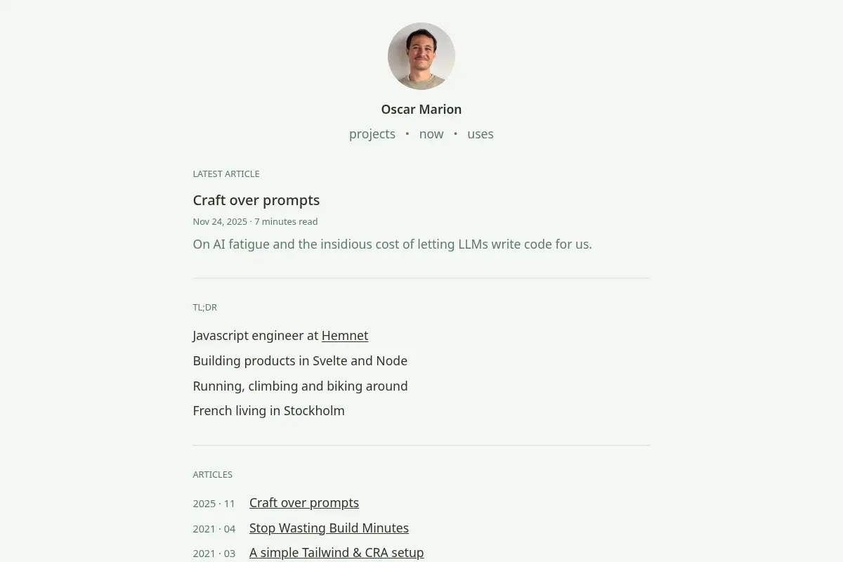 Oscar Marion - Javascript engineer in Stockholm