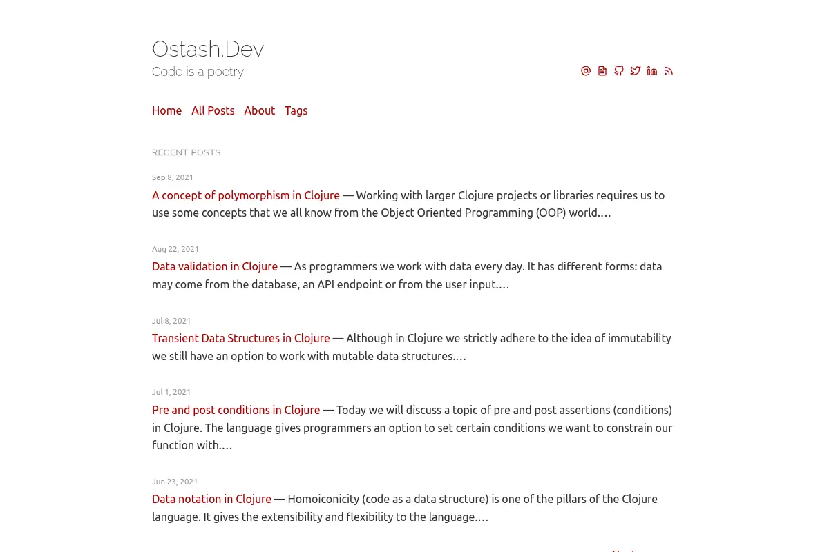 Ostash.Dev - Code is a poetry