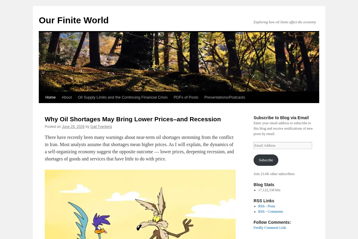 Our Finite World