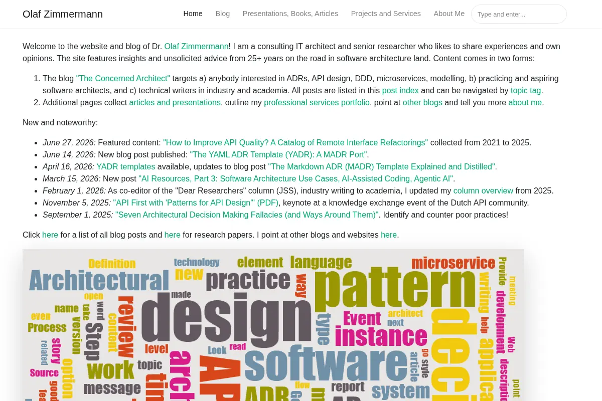Website and Blog of Dr. Olaf Zimmermann
