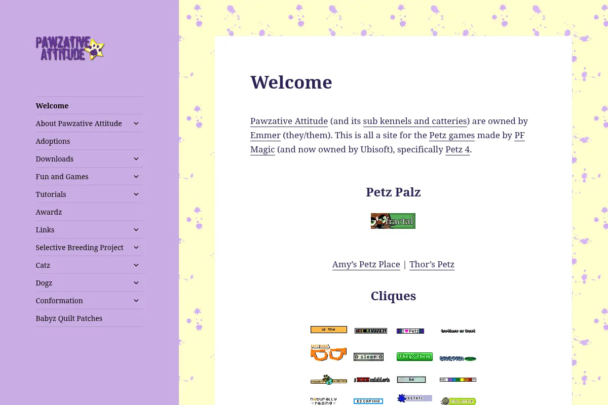 Pawzative Attitude – A Petz Game