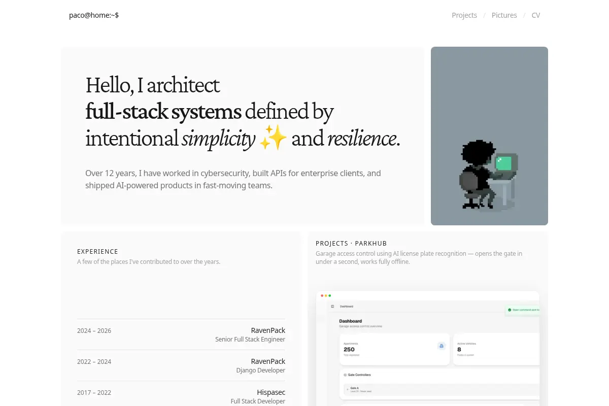 Francisco Salido — Full-Stack Engineer & Architect